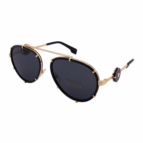 Versace // Men's VE2232-143887 Sunglasses // Gold + Black