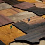 United States // Floor + Wall Wooden Map Puzzle