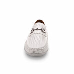 Perforated Walk 3 Driving Loafers // White (8 M)