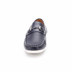 Aston Marc Perforated Driving Loafers // Navy (US: 8)