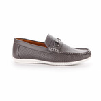 Aston Marc Perforated Driving Loafers // Grey (9.5 M)