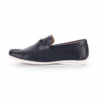 Aston Marc Perforated Driving Loafers // Navy (US: 8)