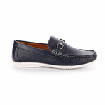 Aston Marc Perforated Driving Loafers // Navy (US: 11)