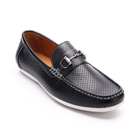 Perforated Walk 3 Driving Loafers // Black (Size 8)