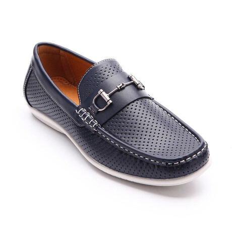 Perforated Walk 3 Driving Loafers // Navy (Size 8)