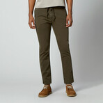 Jay Track Chino // Army Green Stripe (33WX30L)