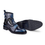 Cap Toe Lace up Boots // Navy (US: 12)