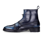 Cap Toe Lace up Boots // Navy (US: 13)