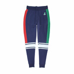 Colorblock Joggers // Navy + Red (2XL)