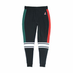 Colorblock Joggers // Black + Red + Green (M)