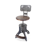 Hawker Adjustable Dining Chair Industrial Barstool // Removable Back // Set of 2