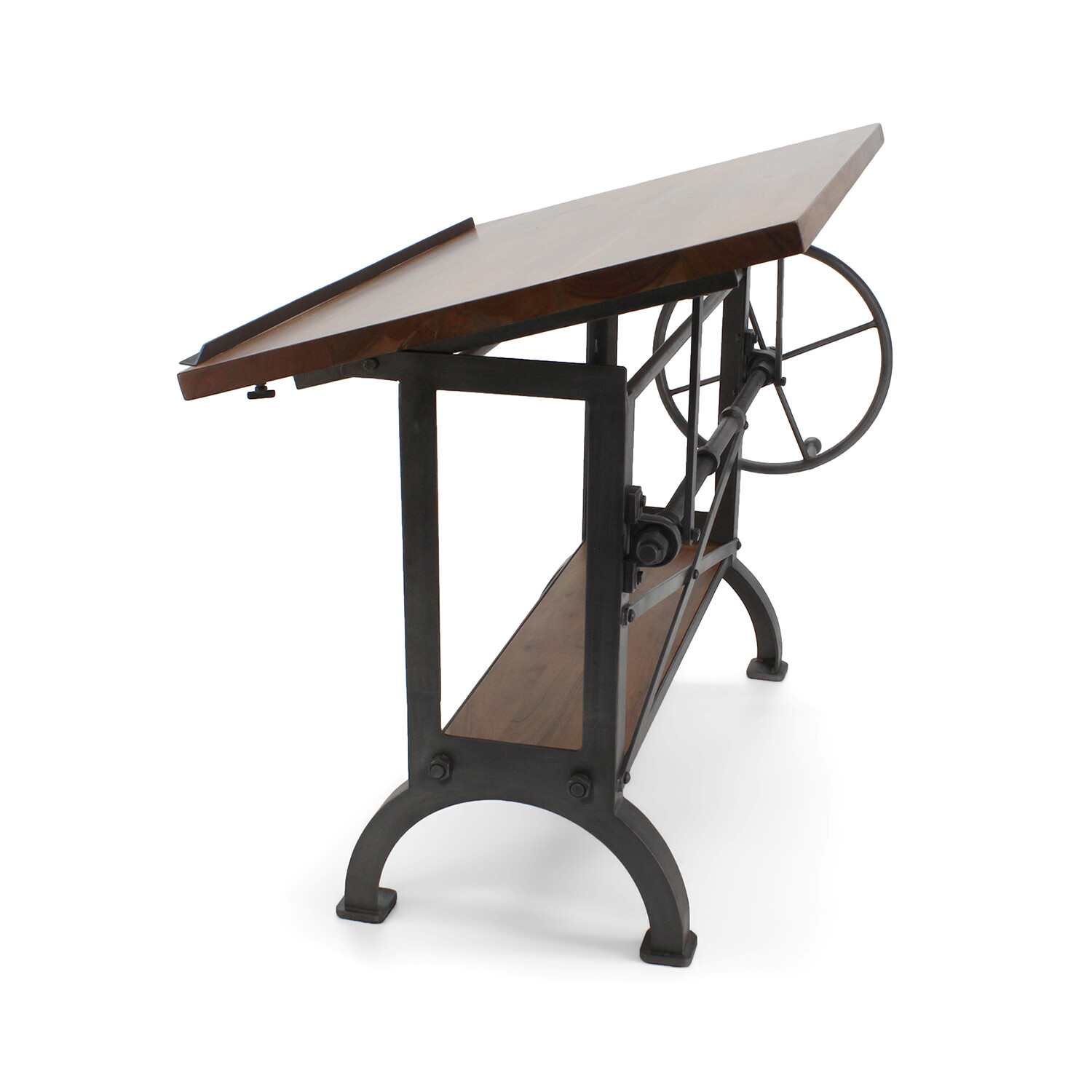 Millworks Industrial Vintage Tilt Crank Drafting Desk // Provincial ...