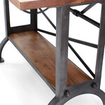 Millworks Industrial Vintage Tilt Crank Drafting Desk // Provincial Finish