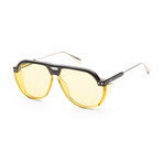 Women's Club DIORCLUB3S-071C-61-12 Sunglasses // Black + Yellow