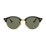 Unisex Clubround Classic Acetate Round Sunglasses // Black + Green