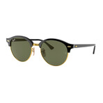 Unisex Clubround Classic Acetate Round Sunglasses // Black + Green