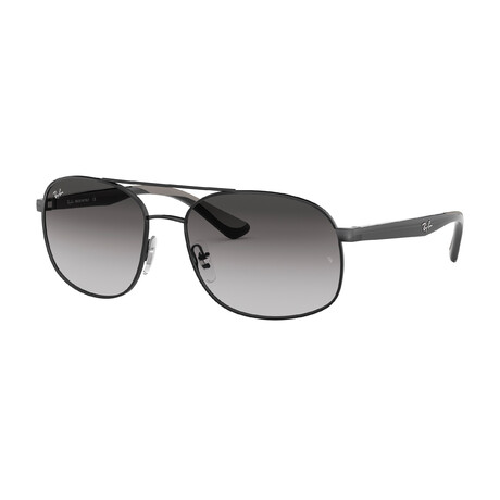 Men's Pilot Polarized Sunglasses // Black + Gray