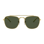 Unisex Legend Square Sunglasses // Gold + Green