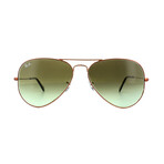 Unisex Large Aviator Pilot Sunglasses // Bronze + Copper + Green