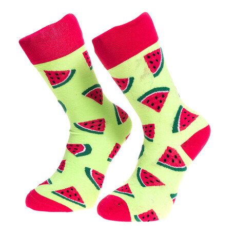 Egyptian Cotton Socks // Red & Green With Watermelons