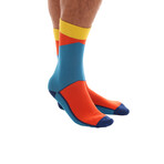 Soft Combed Cotton Socks // Yellow, Orange & Blue
