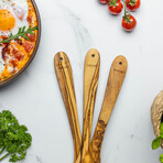 Olive Wood Cooking Spoon //  The Sardianian Chef // Set of 3