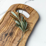 Olive Wood Board + Juice Groove + Handle // Carthage (Medium)