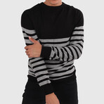 Giovanni Slim Fit Crew Neck Sweater // Black (Medium)