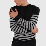 Giovanni Slim Fit Crew Neck Sweater // Black (Medium)