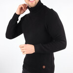 Slim Fit Turtleneck Sweater // Black (Medium)