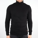 Slim Fit Turtleneck Sweater // Black (Medium)