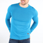 Slim Fit Crew Neck Sweater // Blue (Medium)