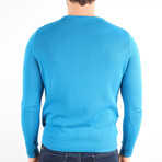 Slim Fit Crew Neck Sweater // Blue (Medium)