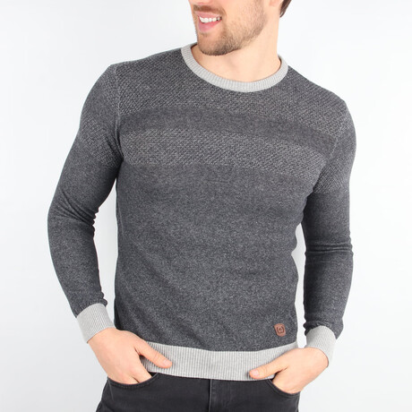 Regular Fit Crew Neck Sweater // Anthracite (Medium)