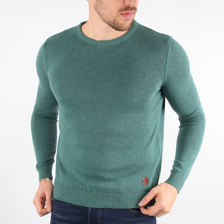 Slim Fit Crew Neck Sweater // Light Green (Medium)