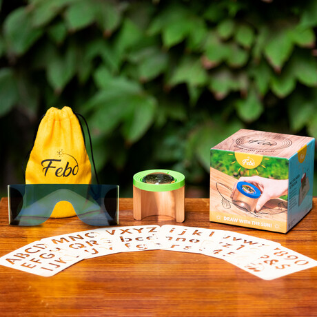 FEBO Starter Pack // FEBO Sun Engraver + 6 Alphabet Stencils // Green