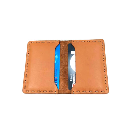 Genuine Calf Leather Wallet (Brown)