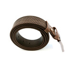 Genuine Calf Leather Braided Belt // 51.2" (Black)