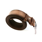 Genuine Calf Leather Belt // 51.2" (Black Suede)