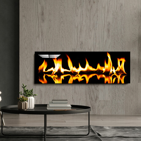 Modern Static Fireplace // V1 (48"L x 16"W)