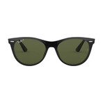 Unisex Wayfarer II Classic Square Phantos Sunglasses V2 // Black + Green