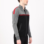 Dangelo Full-Zip Sweatshirt // Black + Gray (L)