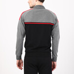 Dangelo Full-Zip Sweatshirt // Black + Gray (S)