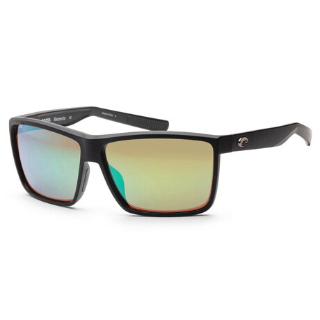 Men's 06S9016-90161660 Rinconcito Polarized Sunglasses // Matte Black + Green Mirror Lens