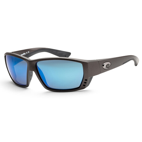 Men's 06S9009-90093162 Tuna Alley Polarized Sunglasses // Matte Steel Gray + Blue Mirror Lens