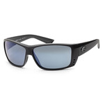 Men's 06S9024-90240561 Cat Cay Polarized Sunglasses // Blackout + Gray Blue Mirror Lens