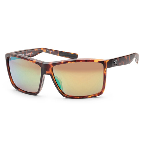 Men's 06S9016-90161160 Rinconcito Polarized Sunglasses // Matte Tortoise + Copper Green Mirror Lens