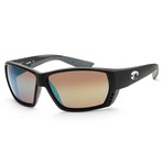 Men's 06S9009-90092862 Tuna Alley Polarized Sunglasses // Matte Black + Copper Green Mirror Lens