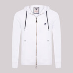 Daniel Full-Zip Hoodie Jacket // White (S)