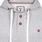 Henry Hoodie Button Sweatshirt // Gray Melange (S)